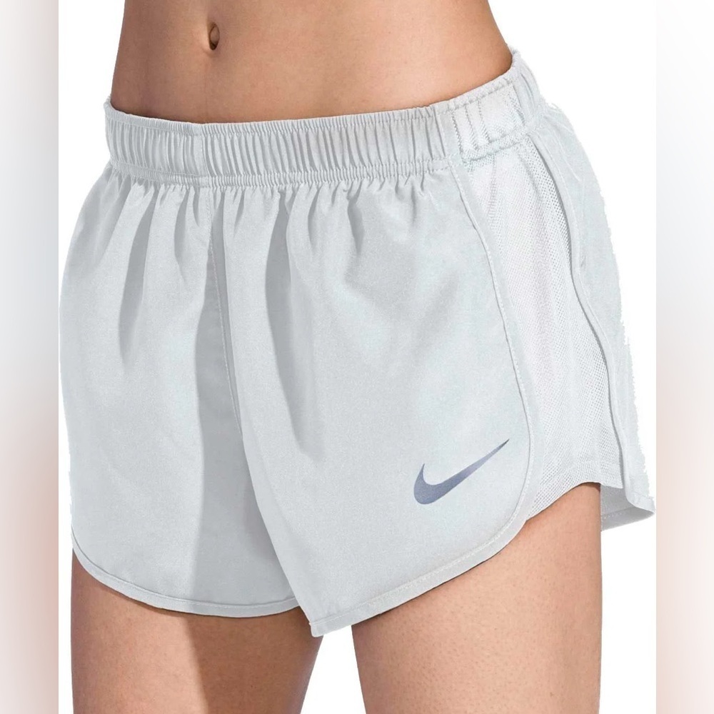 Nike White/Grey Tempo Running Shorts